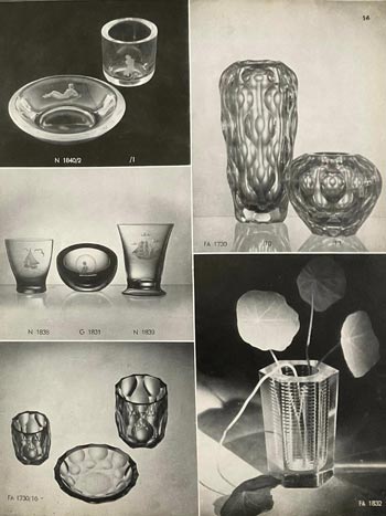Orrefors 1937 Glass Catalogue, Page 14