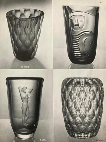 Orrefors 1937 Glass Catalogue, Page 16