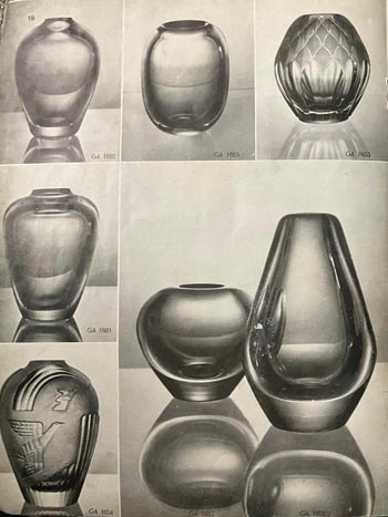 Orrefors 1937 Glass Catalogue, Page 19