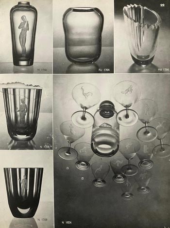 Orrefors 1937 Glass Catalogue, Page 22
