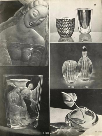 Orrefors 1937 Glass Catalogue, Page 36