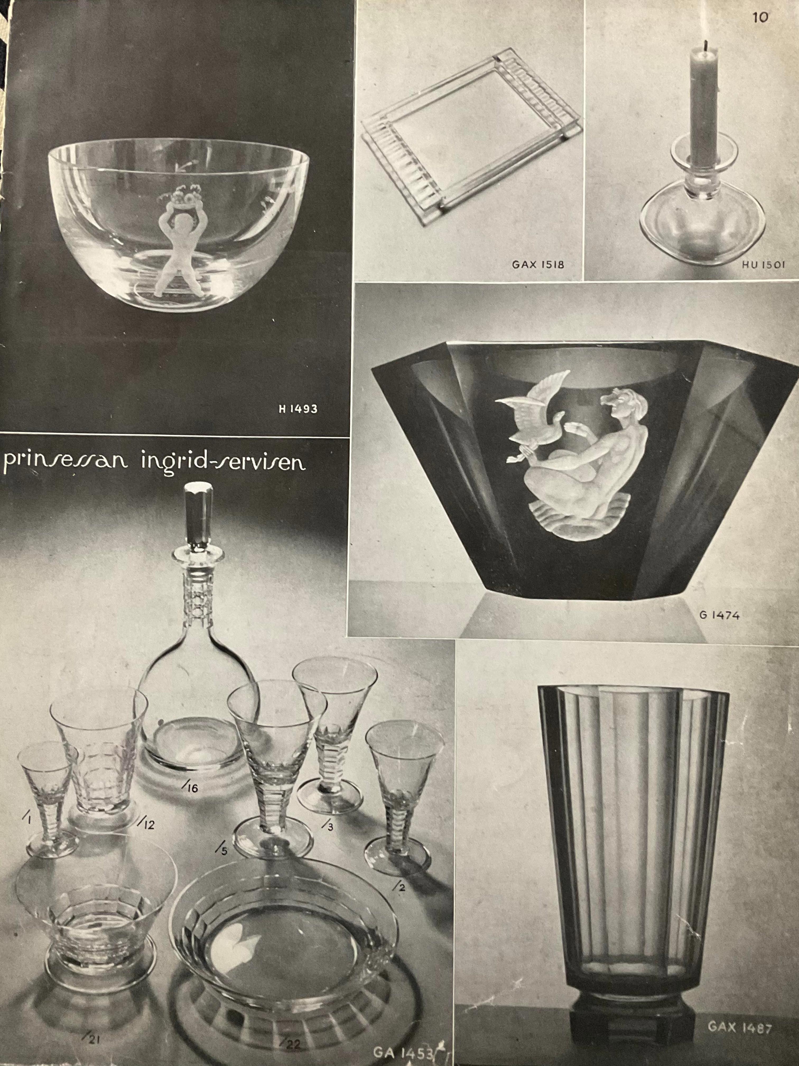Orrefors Glass Catalogue 1937 Glass Encyclopaedia