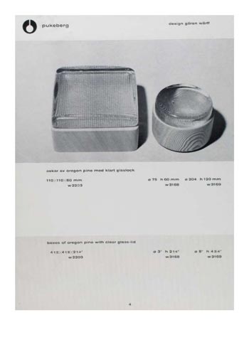 Pukeberg 1963 Swedish Glass Catalogue, Page 4
