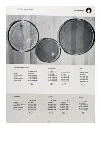 Pukeberg 1963 Swedish Glass Catalogue, Page 27