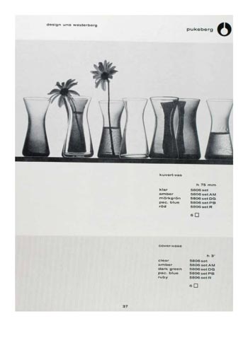 Pukeberg 1963 Swedish Glass Catalogue, Page 37