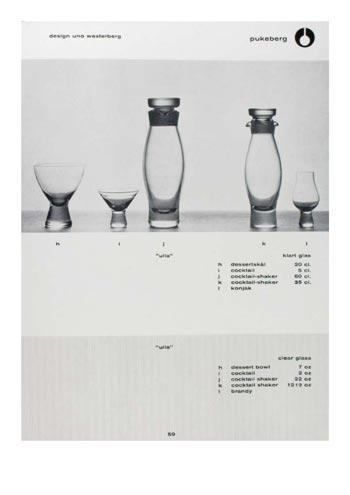 Pukeberg 1963 Swedish Glass Catalogue, Page 59