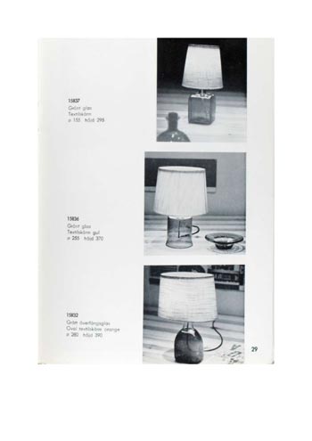 Pukeberg 1964 Swedish Glass Catalogue, Page 29