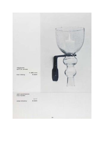 Pukeberg 1965 Swedish Glass Catalogue, Page 21