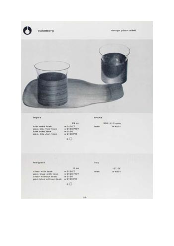 Pukeberg 1965 Swedish Glass Catalogue, Page 22