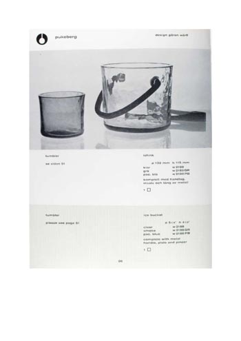 Pukeberg 1965 Swedish Glass Catalogue, Page 26