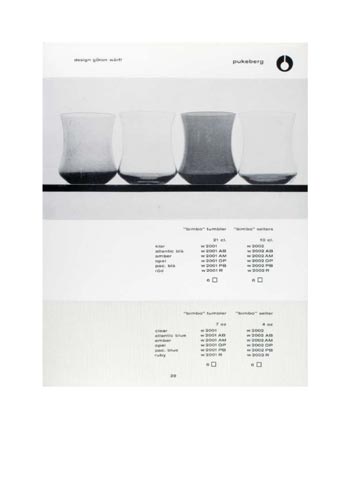 Pukeberg 1965 Swedish Glass Catalogue, Page 39
