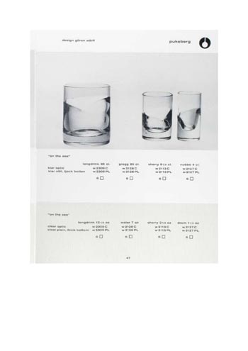 Pukeberg 1965 Swedish Glass Catalogue, Page 47
