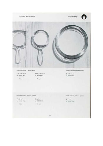 Pukeberg 1966 Swedish Glass Catalogue, Page 9