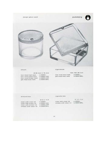 Pukeberg 1966 Swedish Glass Catalogue, Page 13