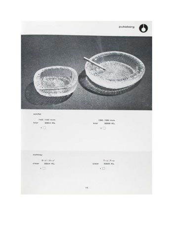 Pukeberg 1966 Swedish Glass Catalogue, Page 15