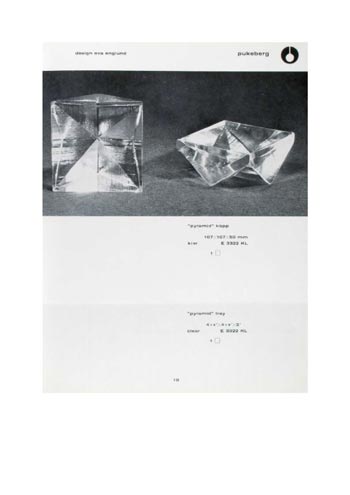 Pukeberg 1966 Swedish Glass Catalogue, Page 19