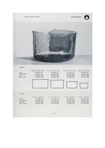 Pukeberg 1966 Swedish Glass Catalogue, Page 45