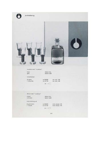Pukeberg 1966 Swedish Glass Catalogue, Page 50 (49 missing)