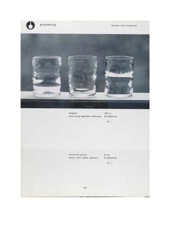 Pukeberg 1966 Swedish Glass Catalogue, Page 62