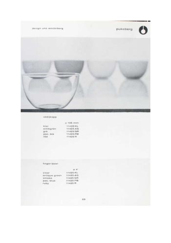 Pukeberg 1966 Swedish Glass Catalogue, Page 69