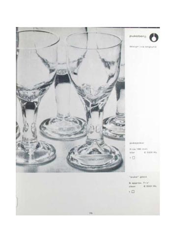 Pukeberg 1966 Swedish Glass Catalogue, Page 75