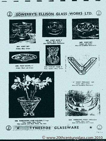 Sowerby 1954 Glass Catalogue, Page 5