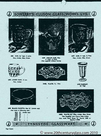 Sowerby 1954 Glass Catalogue, Page 16