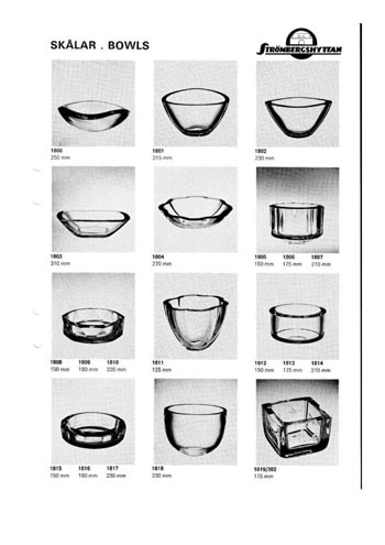 Stromberg 1977 Swedish Glass Catalogue, Page 16