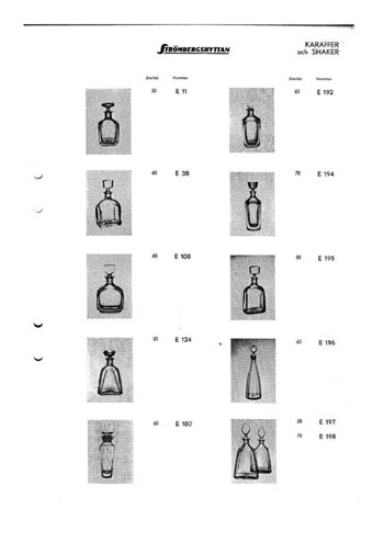 Stromberg Swedish Glass Catalogue, Before 1977, Page 13