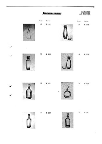 Stromberg Swedish Glass Catalogue, Before 1977, Page 14