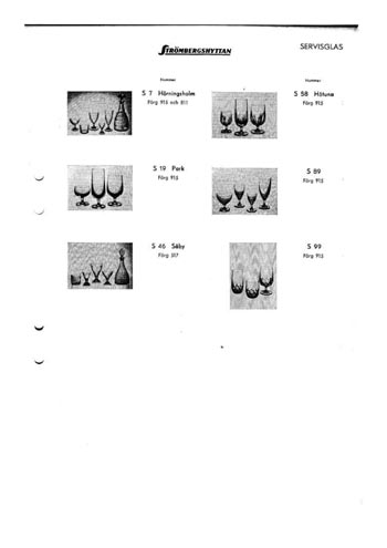 Stromberg Swedish Glass Catalogue, Before 1977, Page 28