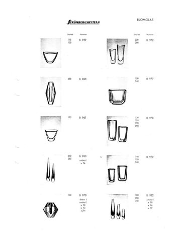 Stromberg Swedish Glass Catalogue, Year Unknown, Page 6