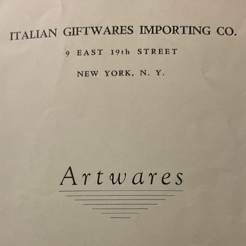 Italian Giftwares Importing Co Catalogue