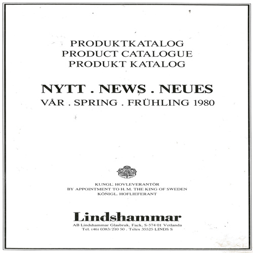 Lindshammar 1980 Catalogue