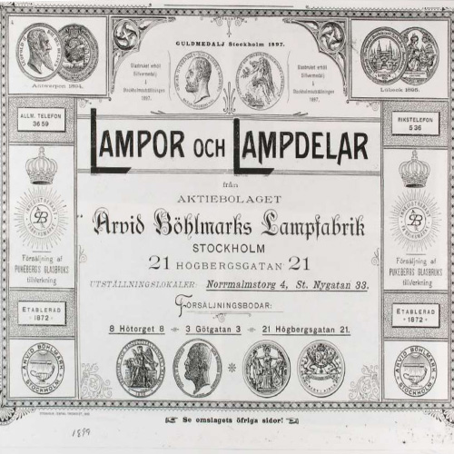 Pukeberg 1899 Catalogue