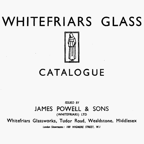 Whitefriars 1938 Catalogue