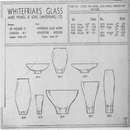 Whitefriars 1940 Catalogue