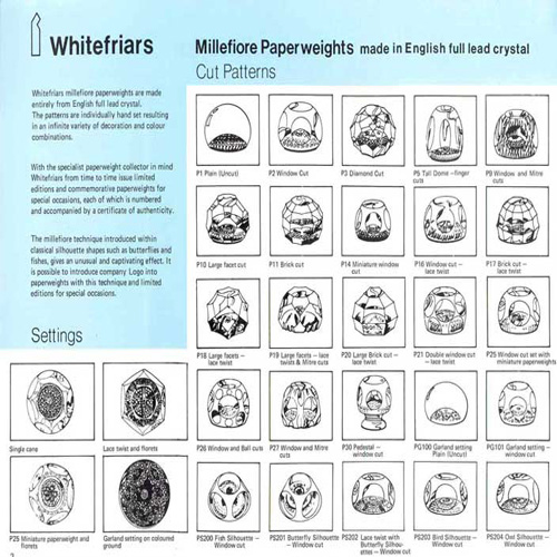 Whitefriars 1978 Catalogue