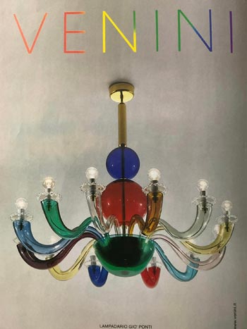 Venini Murano Glass Brochure, Back Cover