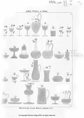 Whitefriars 1860 British Glass Catalogue, Page 15