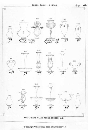 Whitefriars 1860 British Glass Catalogue, Page 30