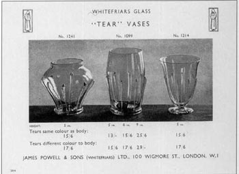 Whitefriars 1931 British Glass Catalogue, Page 216