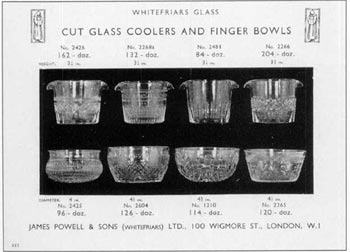 Whitefriars 1931 British Glass Catalogue, Page 222
