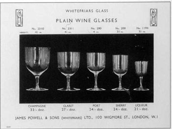 Whitefriars 1931 British Glass Catalogue, Page 223