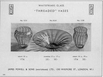 Whitefriars 1931 British Glass Catalogue, Page 225 (224 missing)