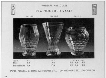 Whitefriars 1931 British Glass Catalogue, Page 226