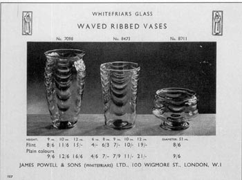 Whitefriars 1931 British Glass Catalogue, Page 227