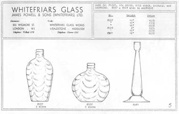 Whitefriars 1938 British Glass Catalogue, Page 5