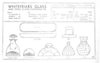 Whitefriars 1938 British Glass Catalogue, Page 27