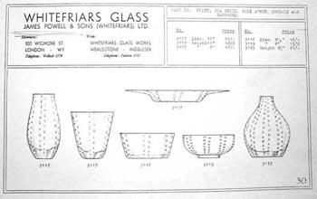 Whitefriars 1938 British Glass Catalogue, Page 30